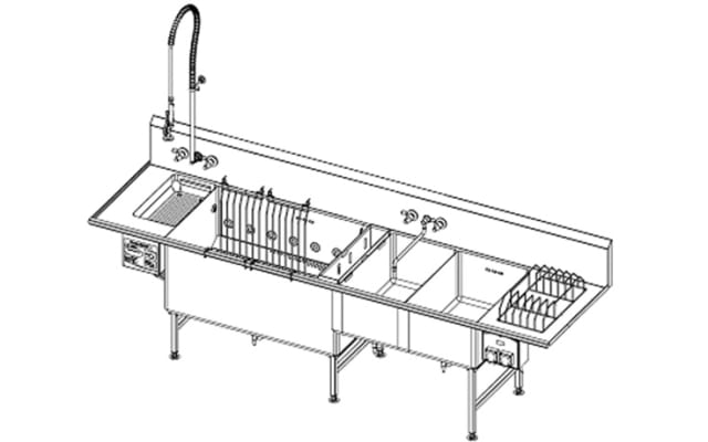 Power Soak Continuous Motion Pot Washer with P200 Remote