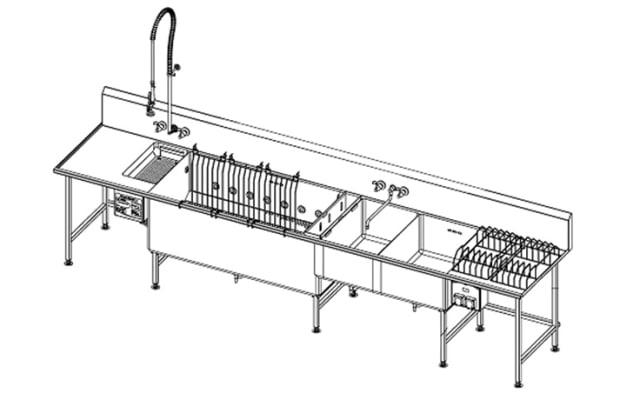 Power Soak Continuous Motion Pot Washer with P200 Remote