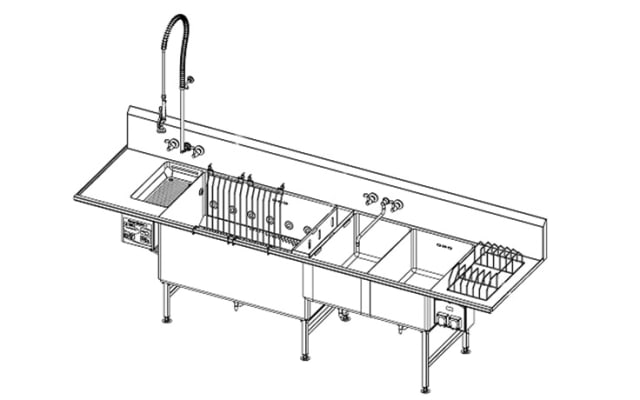 Power Soak Continuous Motion Pot Washer with P200 Remote