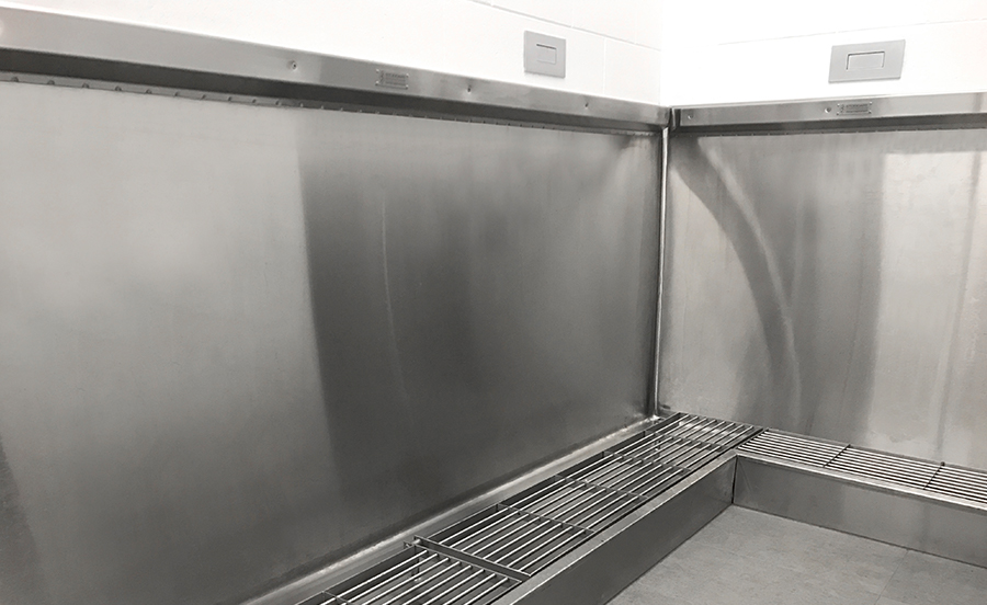 Stainless Steel Grated Urinals for High Traffic Installation