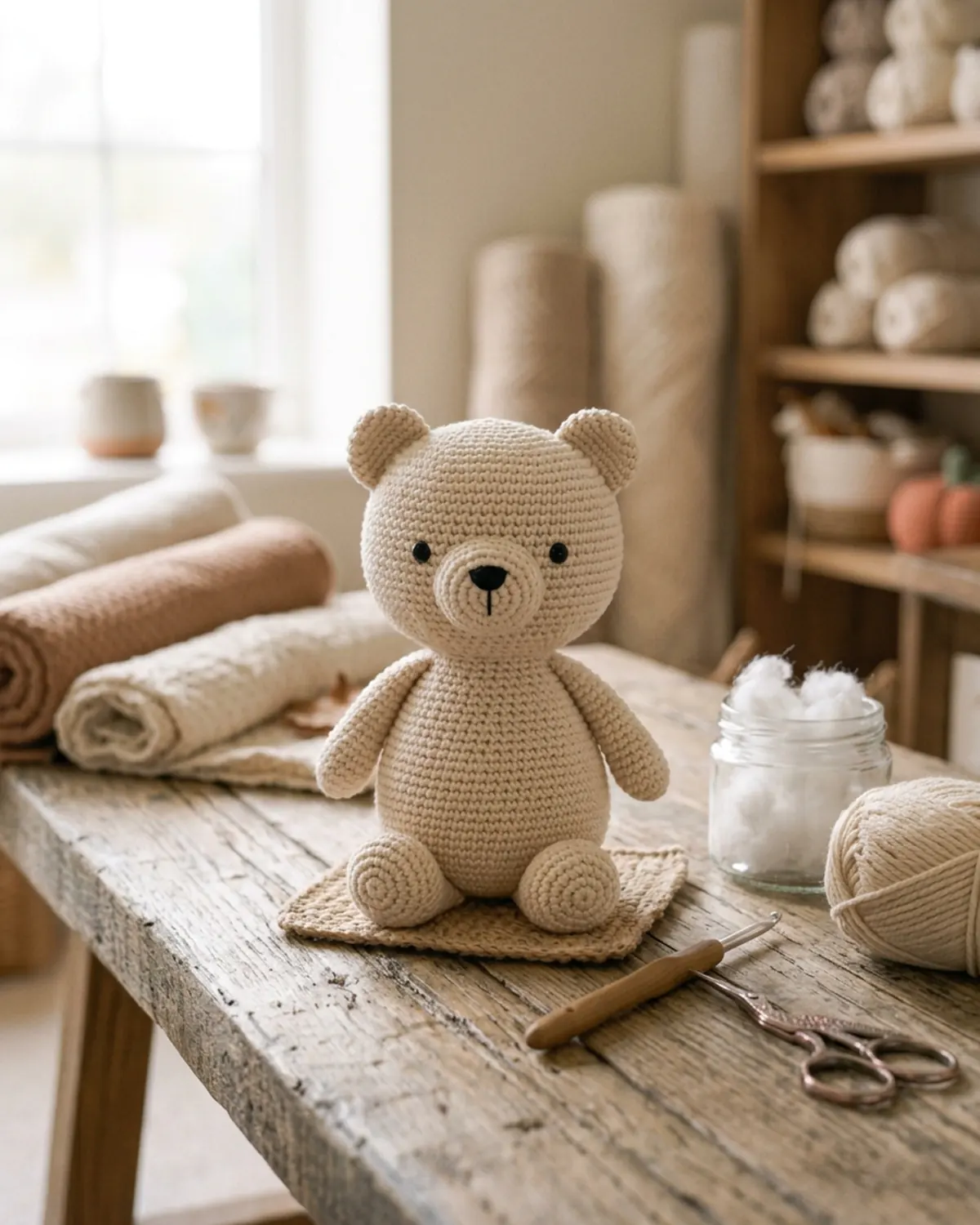 Thú len amigurumi tròn đẹp sau khi được nhồi bông đúng cách