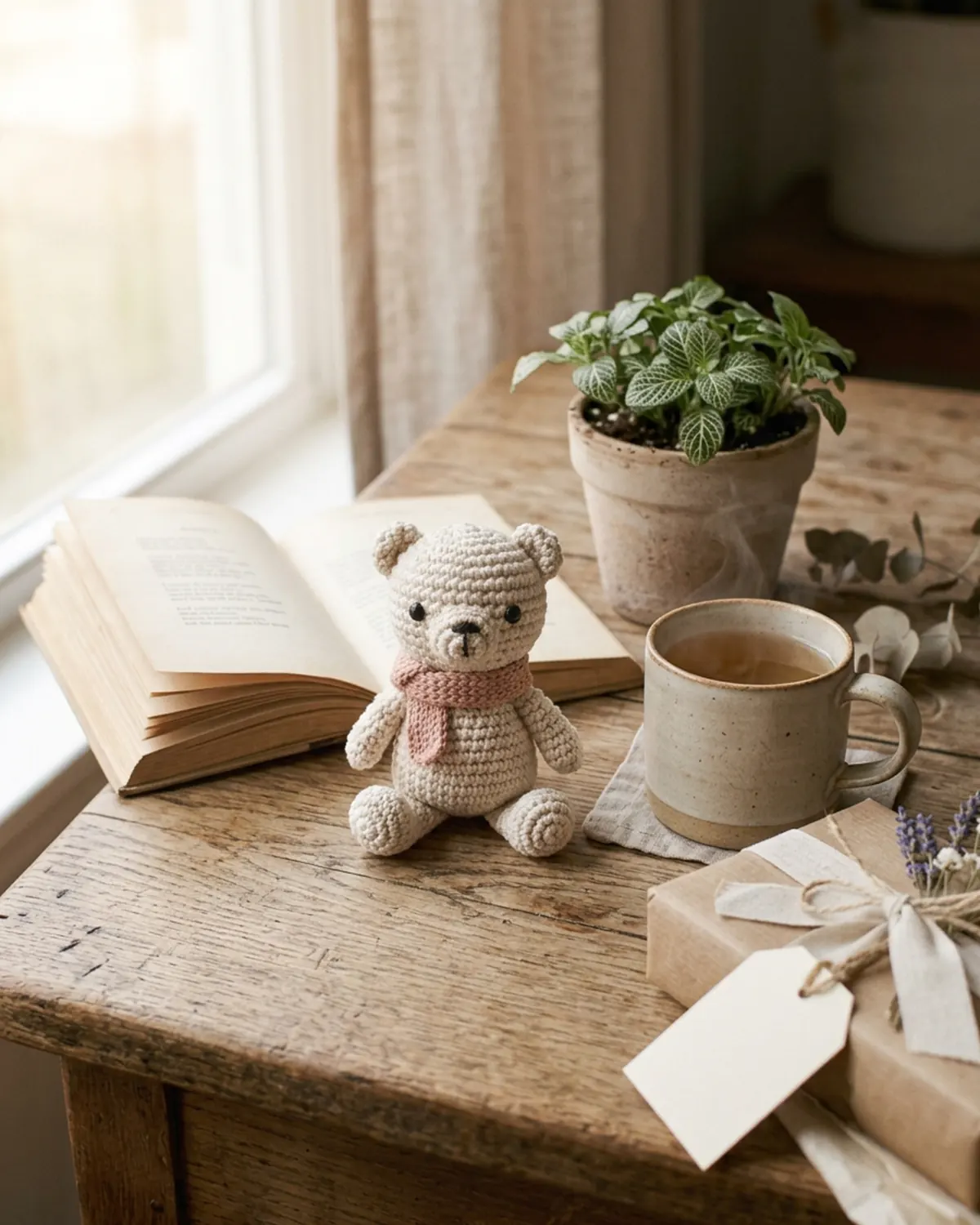 Một chú thú len handmade nhỏ như món quà dành cho chính mình