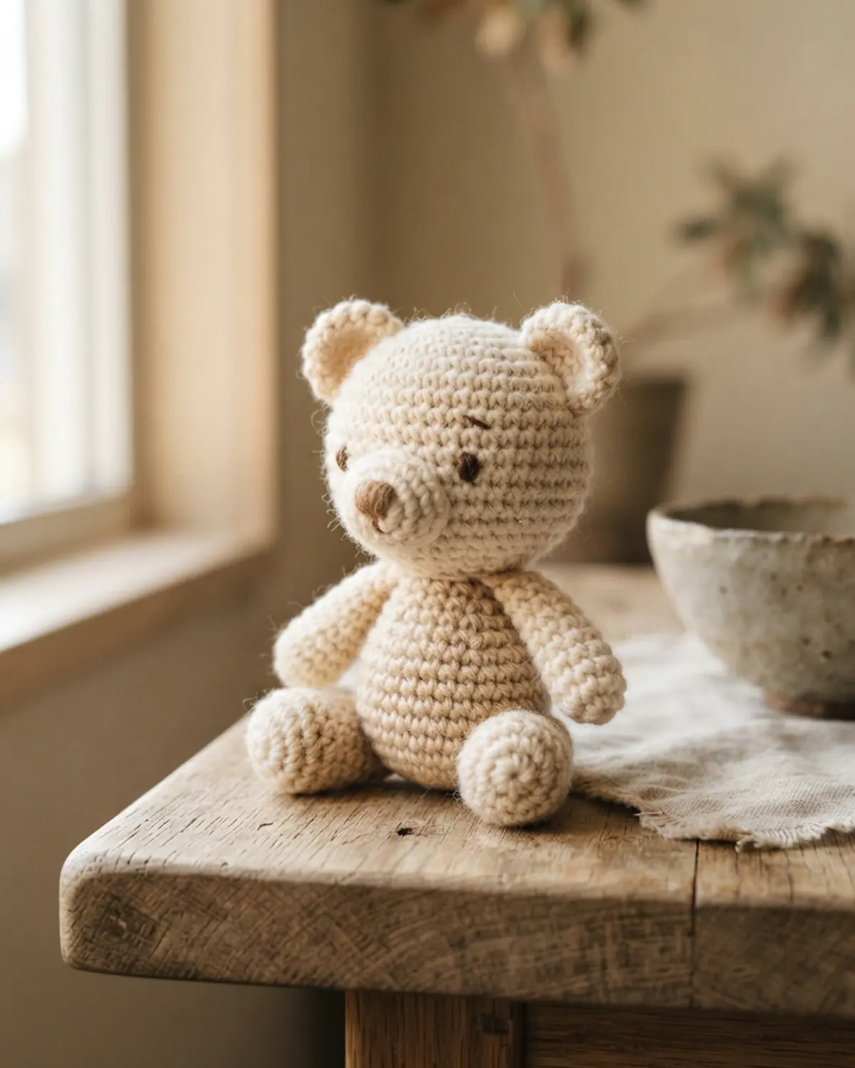 Bề mặt thú len handmade có một vài sợi xù nhẹ sau thời gian sử dụng