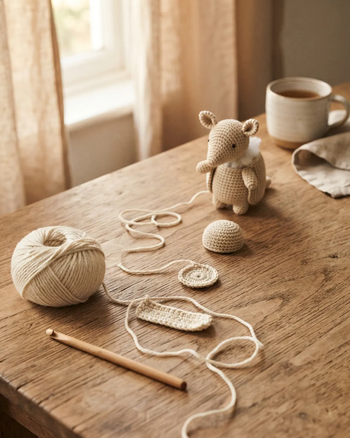 Từ một cuộn len đến một chú thú len amigurumi nhỏ