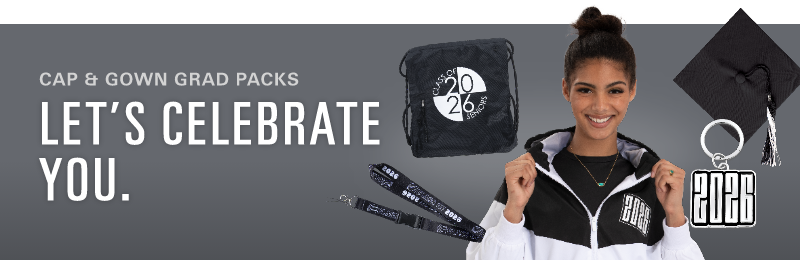 Cap & Gown Grad Packs - Cap & Gown Grad Packs provide everything you need in a convenient offering. Select a package - or shop for products individually in our Grad Gear & Apparel section, including your cap and gown. Note: Images shown are for reference only; you may receive your school's official cap and gown separately. Check with your school administrator.
