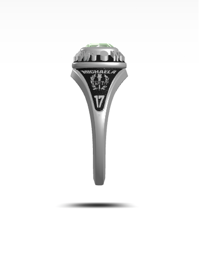 JNJ Men's Class Ring, fully personalized for high school and