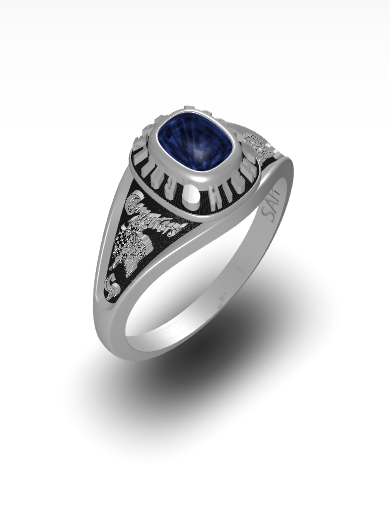 JNJ Men's Class Ring, fully personalized for high school and