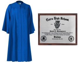 Cap, Gown, Tassel Unit (Official School Regalia) & Diploma Plaque