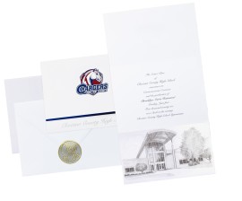 School Item - 25 Official Graduation Announcements With Formal Name Imprinted