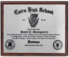 Plaques - Diploma Plaque