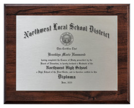 Plaques - Diploma Plaque