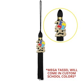Mega Tassel w- Autism Awareness Charm