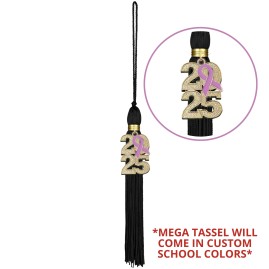 Mega Tassel w- Purple Awareness Ribbon