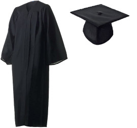 Cap, gown, tassel & medallion unit 