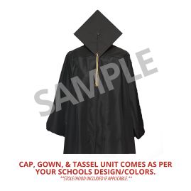 Cap, Gown, Tassel Unit (As per your schools design)