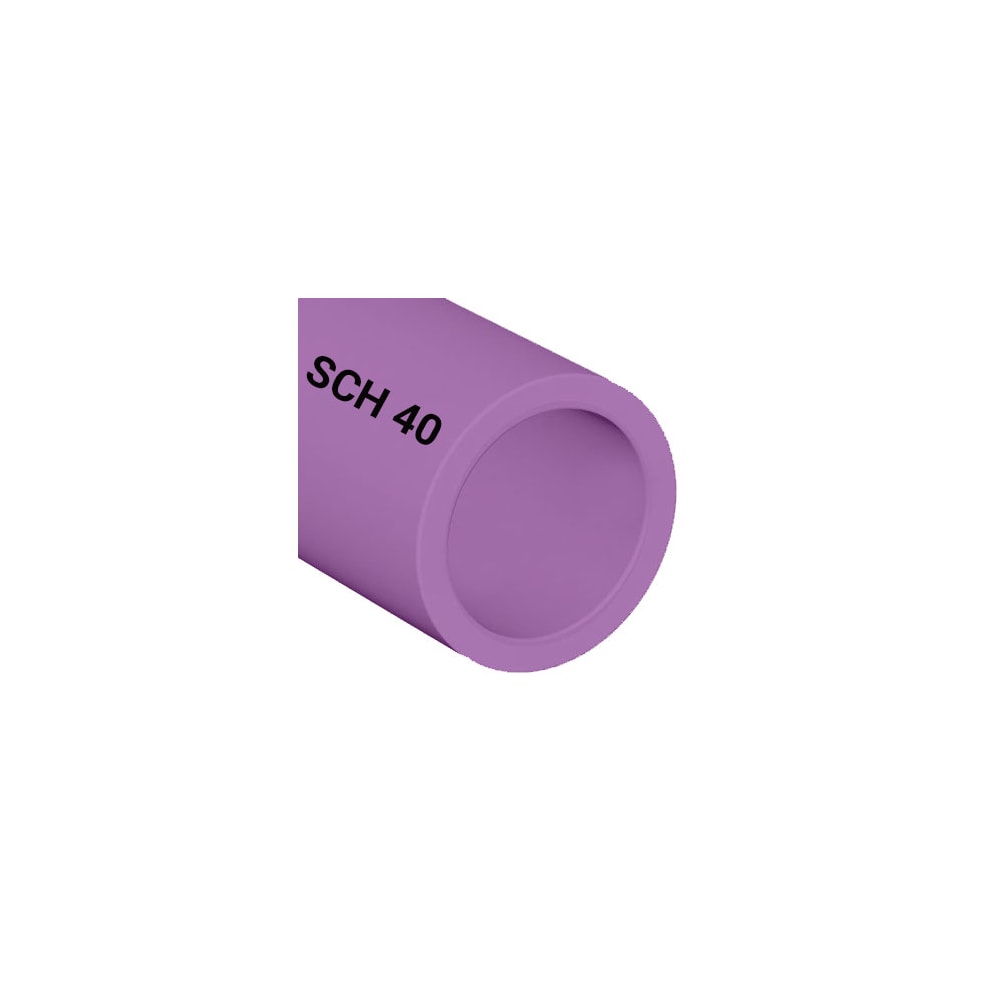 Pressure Pipe, 1" x 20' Plain End CL 450 Schedule 40 PVC Purple