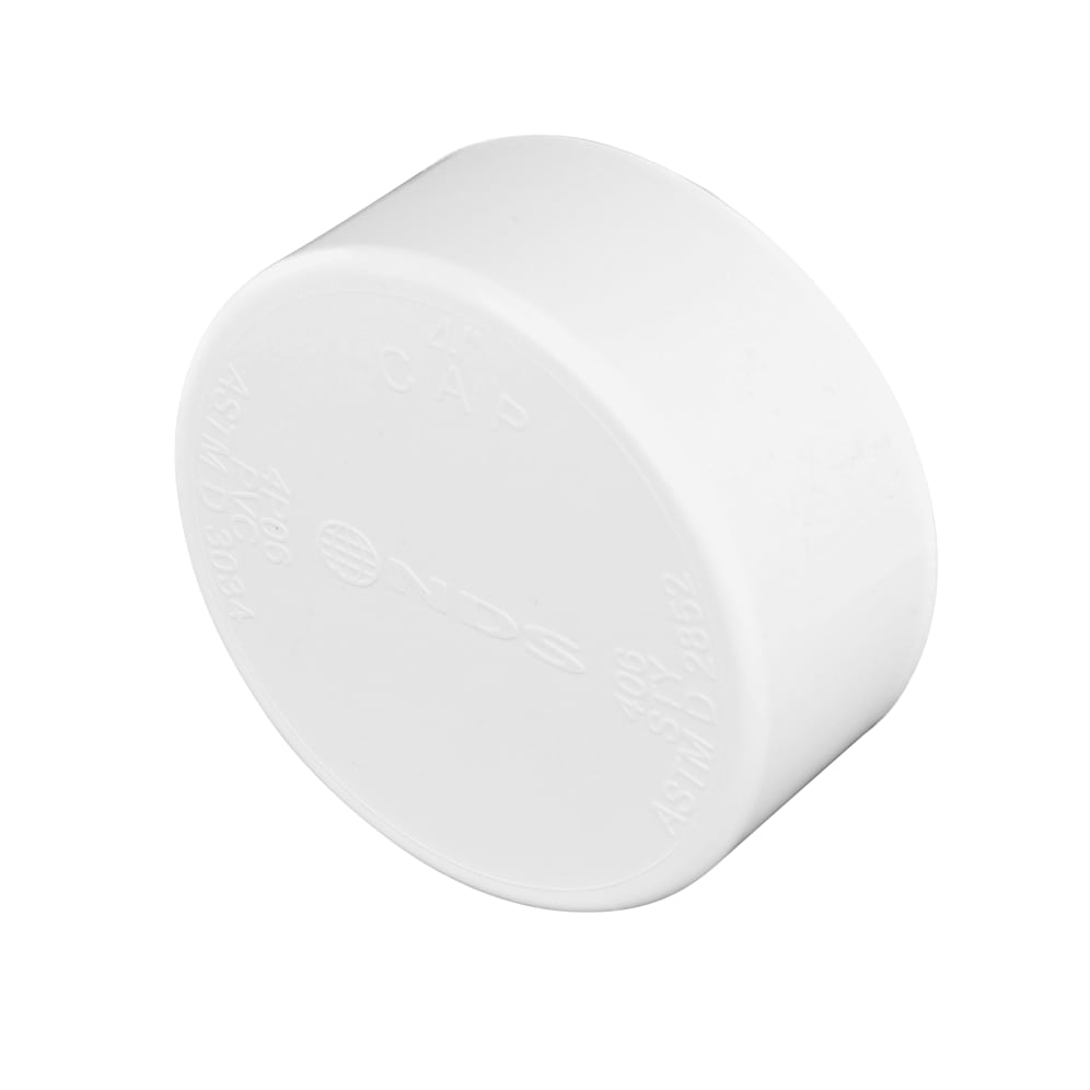 4" Hub White PVC Sewer and Drain Cap NDP4P06