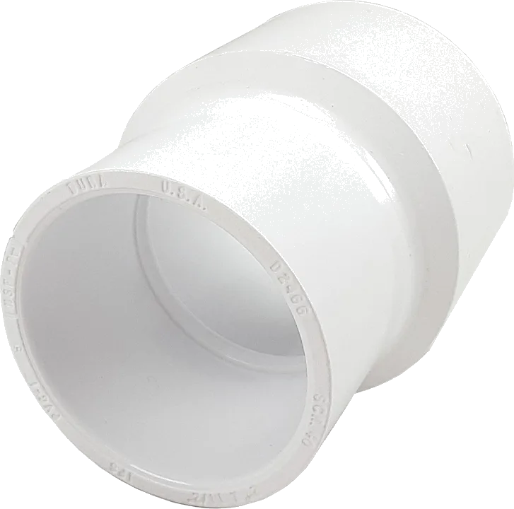 Reducing Coupling, 2 x 1-1/2" Slip White PVC Schedule 40