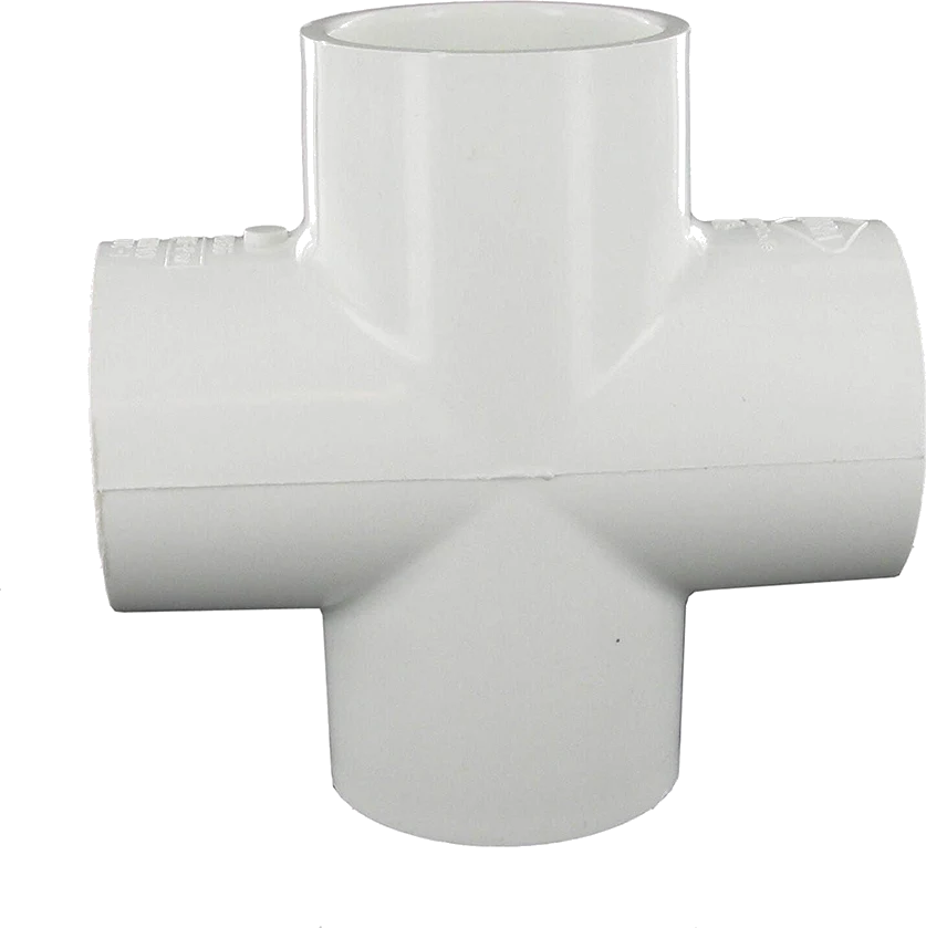 Cross, 1-1/2" Slip White PVC Schedule 40