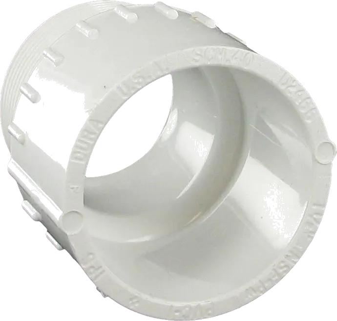 Adapter, 1-1/2" MPT x Slip White PVC Schedule 40