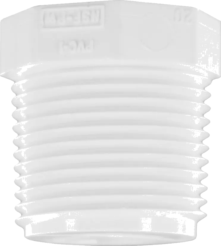 Plug, 3/4" MPT White PVC Schedule 40