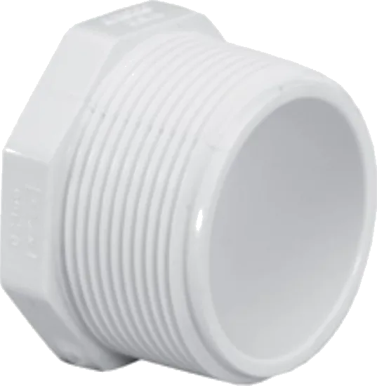 Plug, 2" MPT White PVC Schedule 40