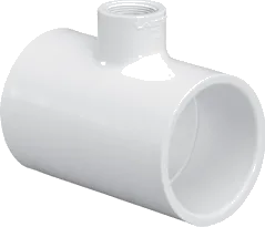 Reducing Tee, 2 x 2 x 3/4" Socket White PVC Schedule 40