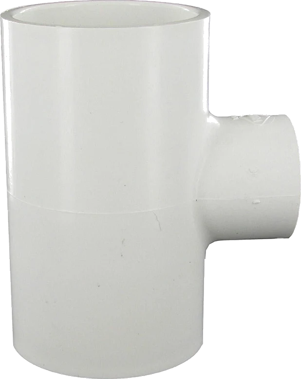 Reducing Tee, 2 x 2 x 1" Socket White PVC Schedule 40