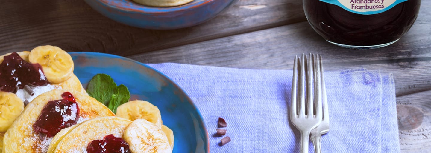 Pancakes de avena con plátano