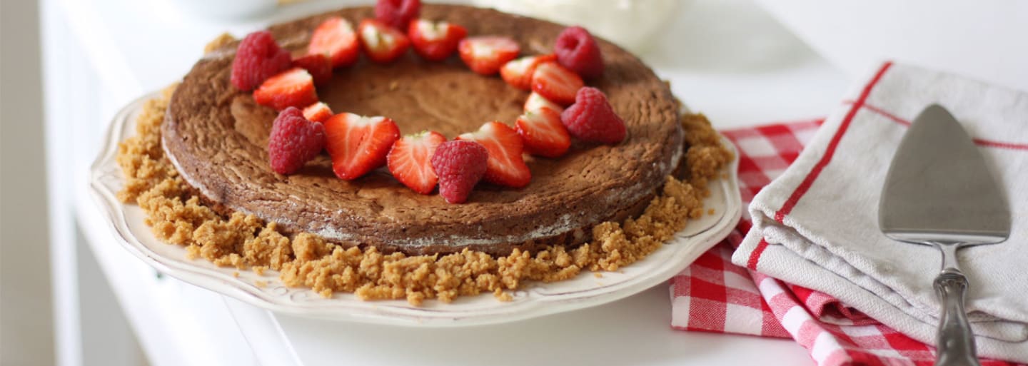 Glutenfri chokoladekage med nødder