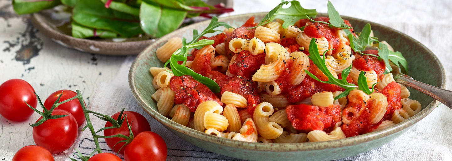 Glutenfri pasta pomodoro med Sempers pasta