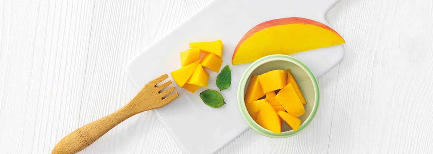 Mango till hemlagad fruktpuré