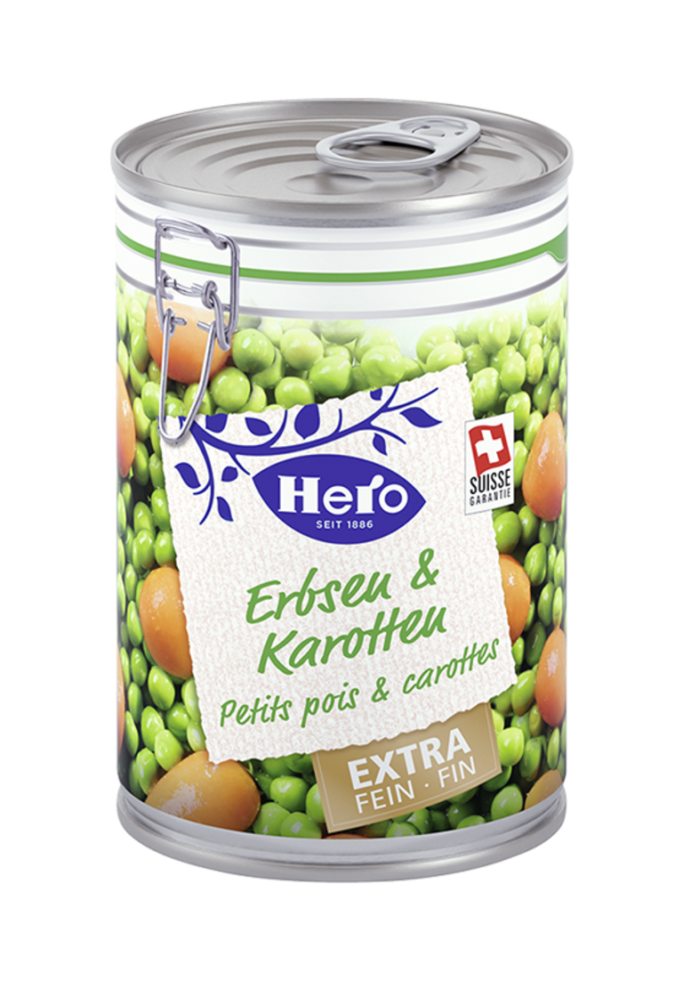 Erbsen und Karotten extra fein | Hero 