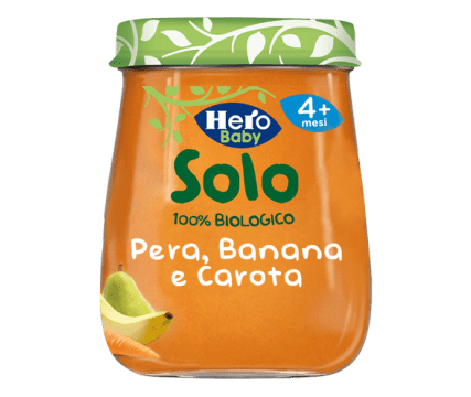 Omogeneizzato Pera, Banana e Carota Biologiche