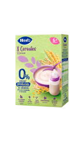 Hero Baby, 8 cereales, sin azucares añadidos – 340g / +6M – Bebemundo