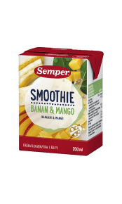 Smoothie Banaani & Mansikka 1v | Semper Lastenruoat