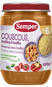 Semper Couscous med kylling & basilikum fra 6 måneder fra Semper Børnemad