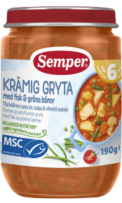 Krämig gryta med fisk & bönor från 6 månader från Semper Barnmat
