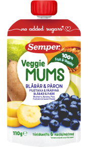 Veggiemums Mustikka & päärynä 110g
