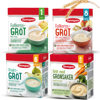 Gröt till barn i olika smaker