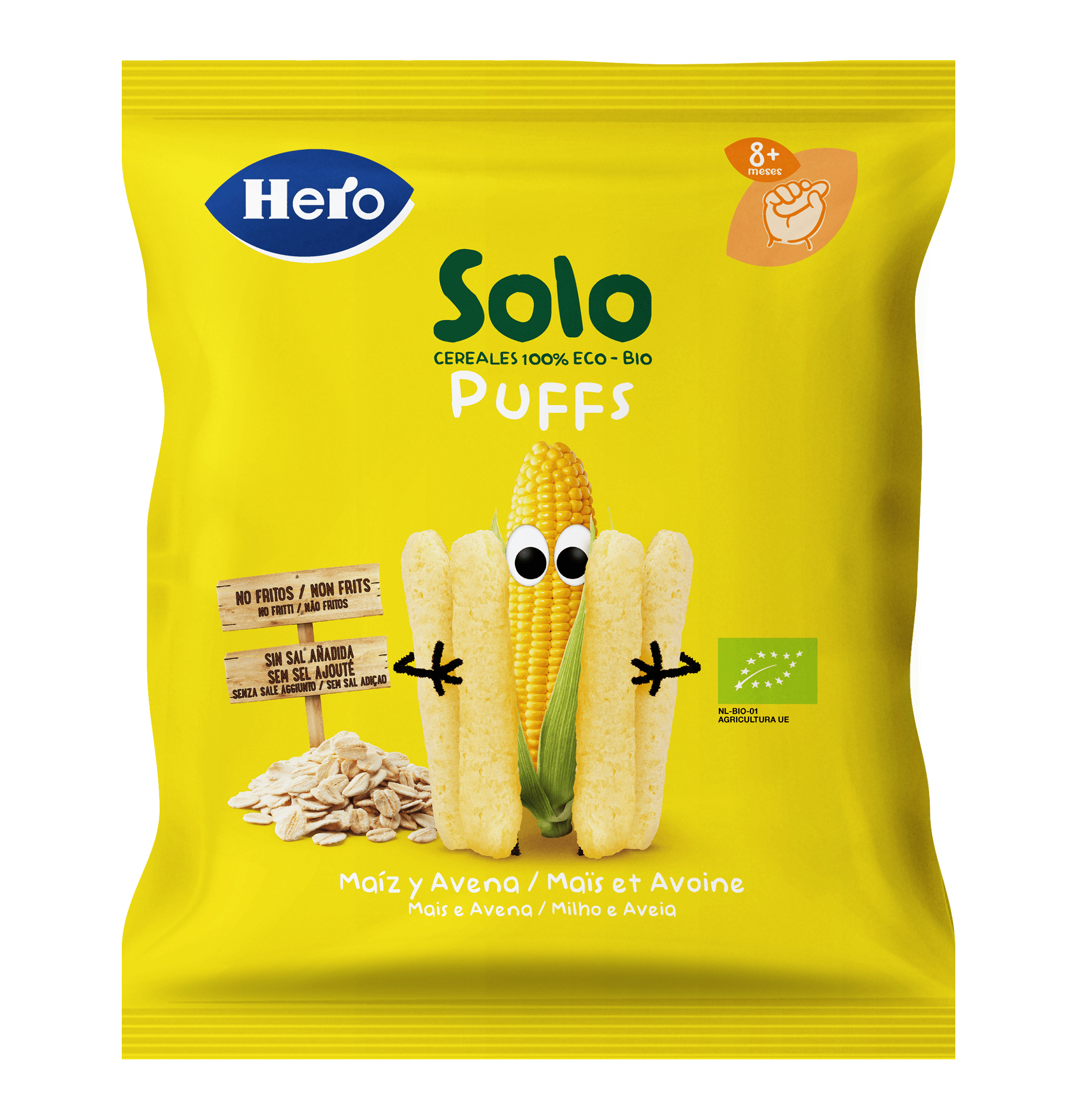 Hero Snack Eco solo Guisantes y maíz 50g.