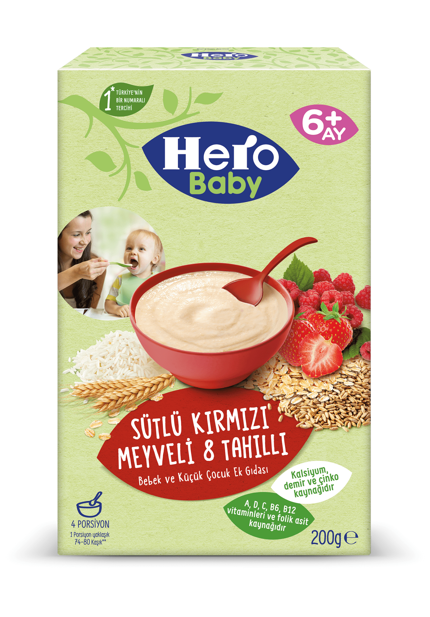 Sutlu Kirmizi Meyveli 8 Tahilli