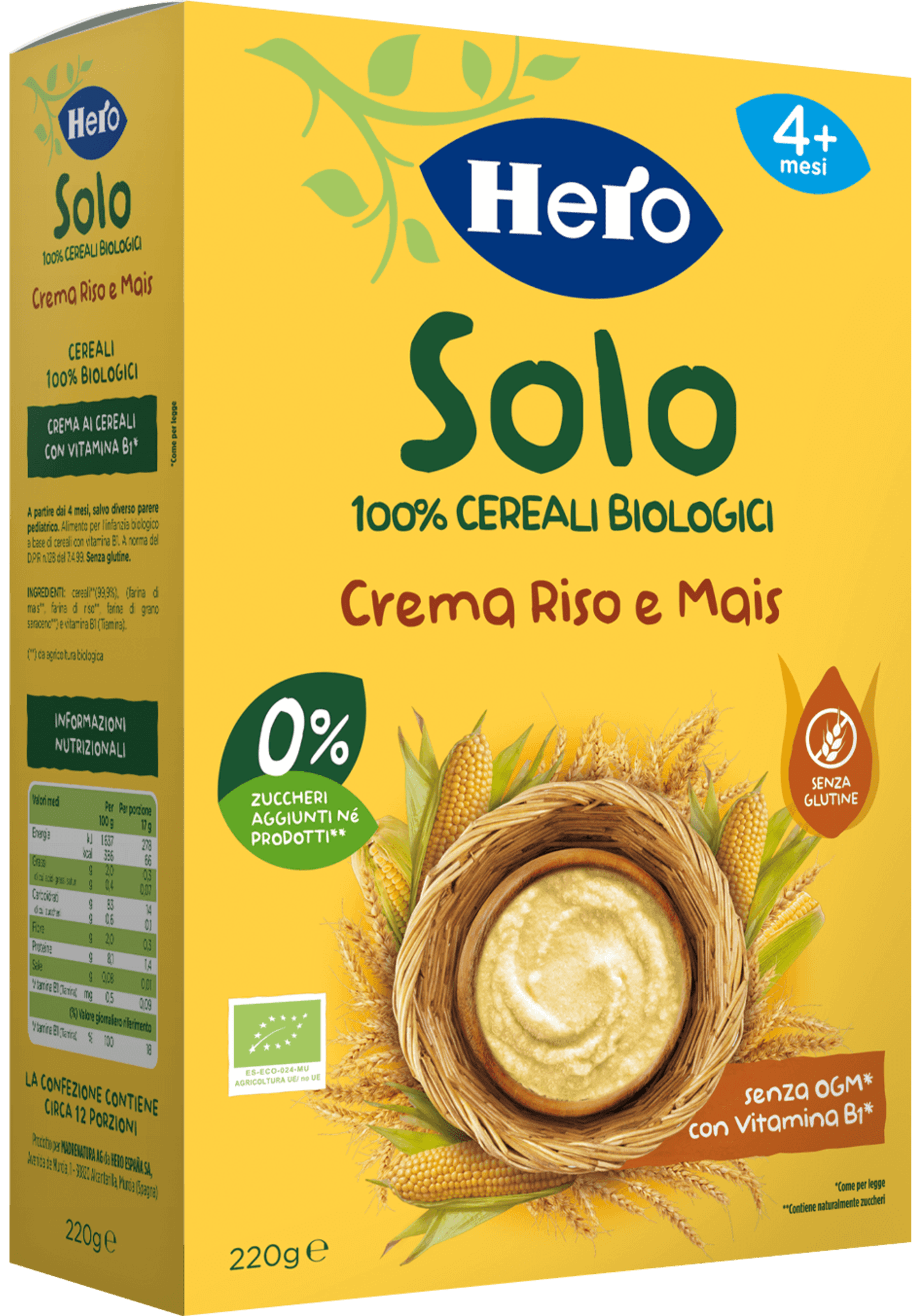 Crema Riso e Mais biologica