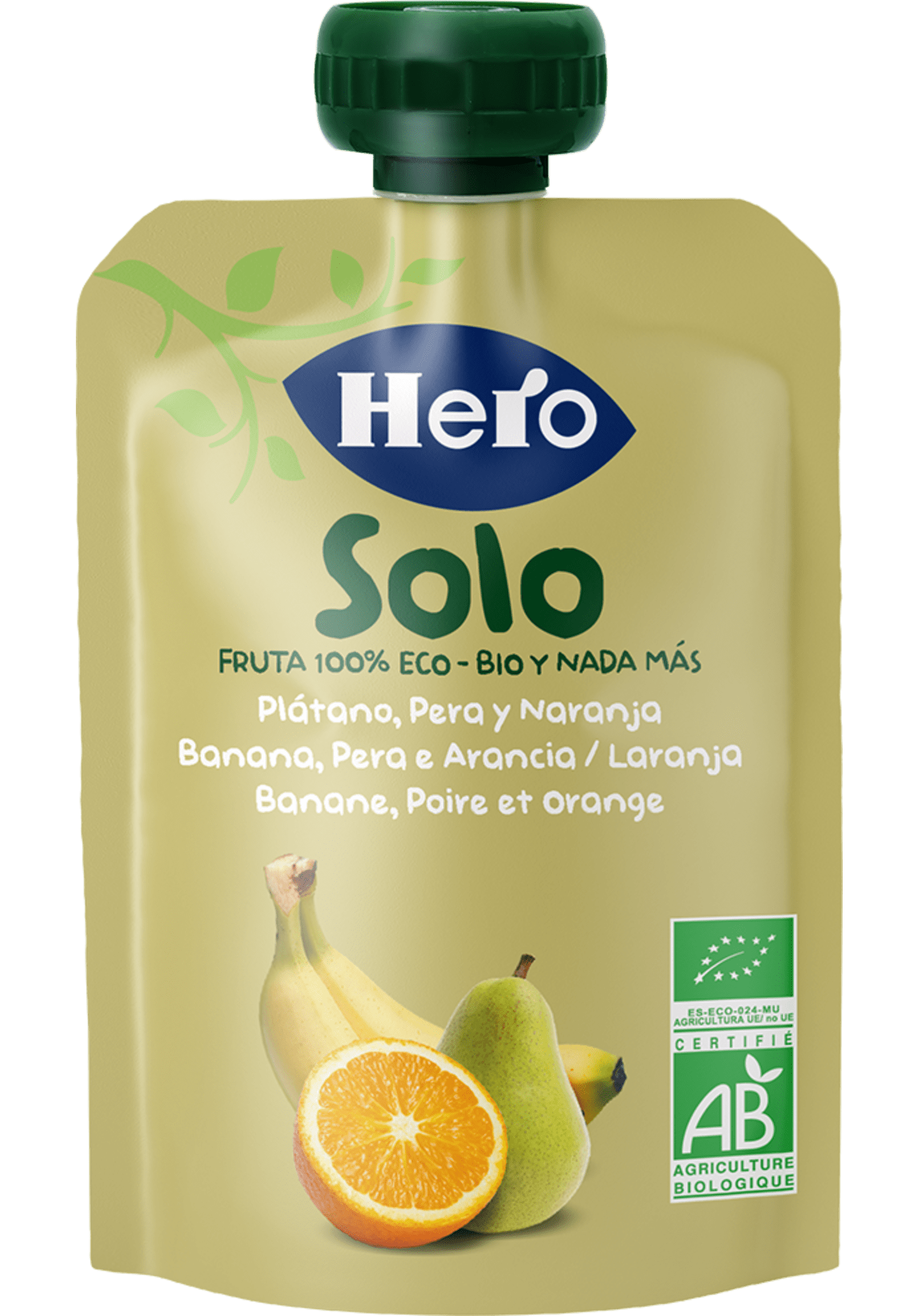 Hero Baby Solo  Frutta Frullata Banana, Pera E Arancia Biologiche