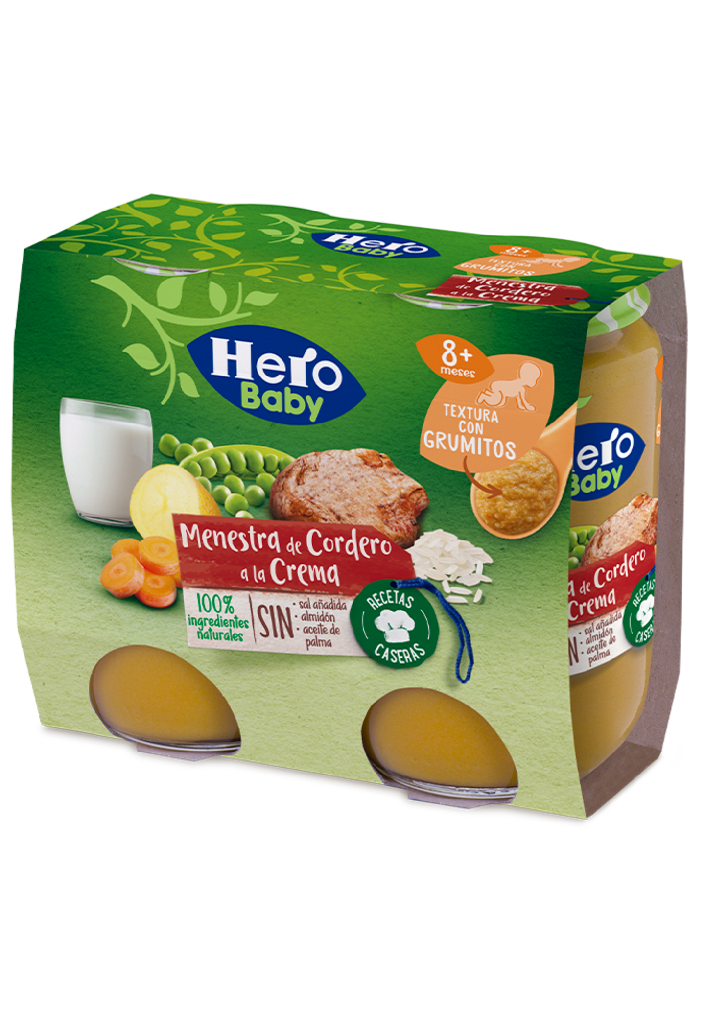 Pack 6 uds. Hero Baby Potito Menestra De Cordero A La Crema - 2 x 200 gr.