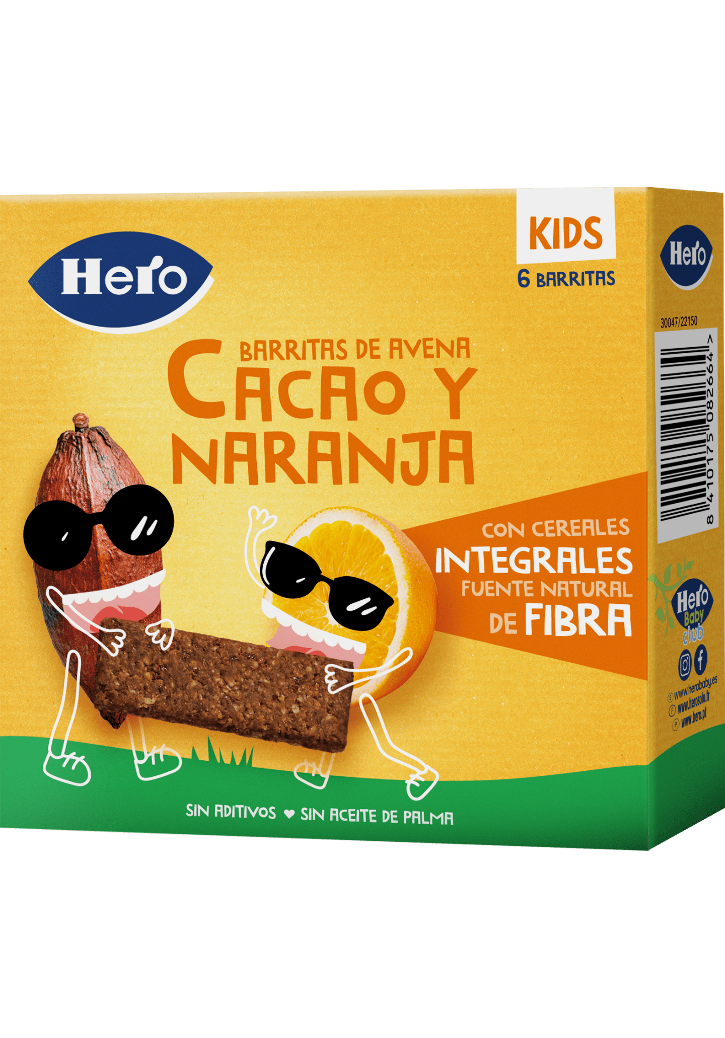 Hero KIDS Barritas Cacao Y Naranja