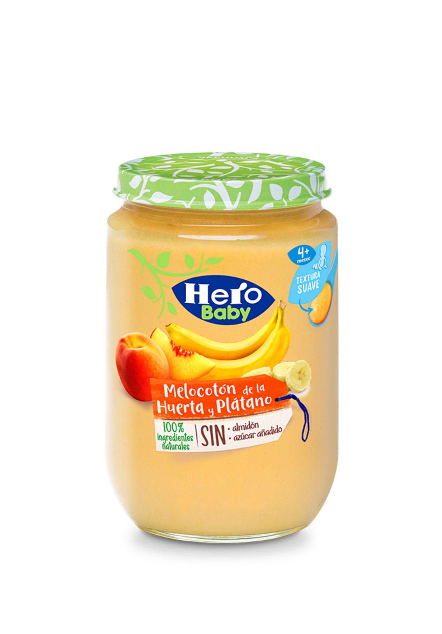 HERO BABY FRUTA MELOCOTÓN Y PLÁTANO TARRITO 235 GR