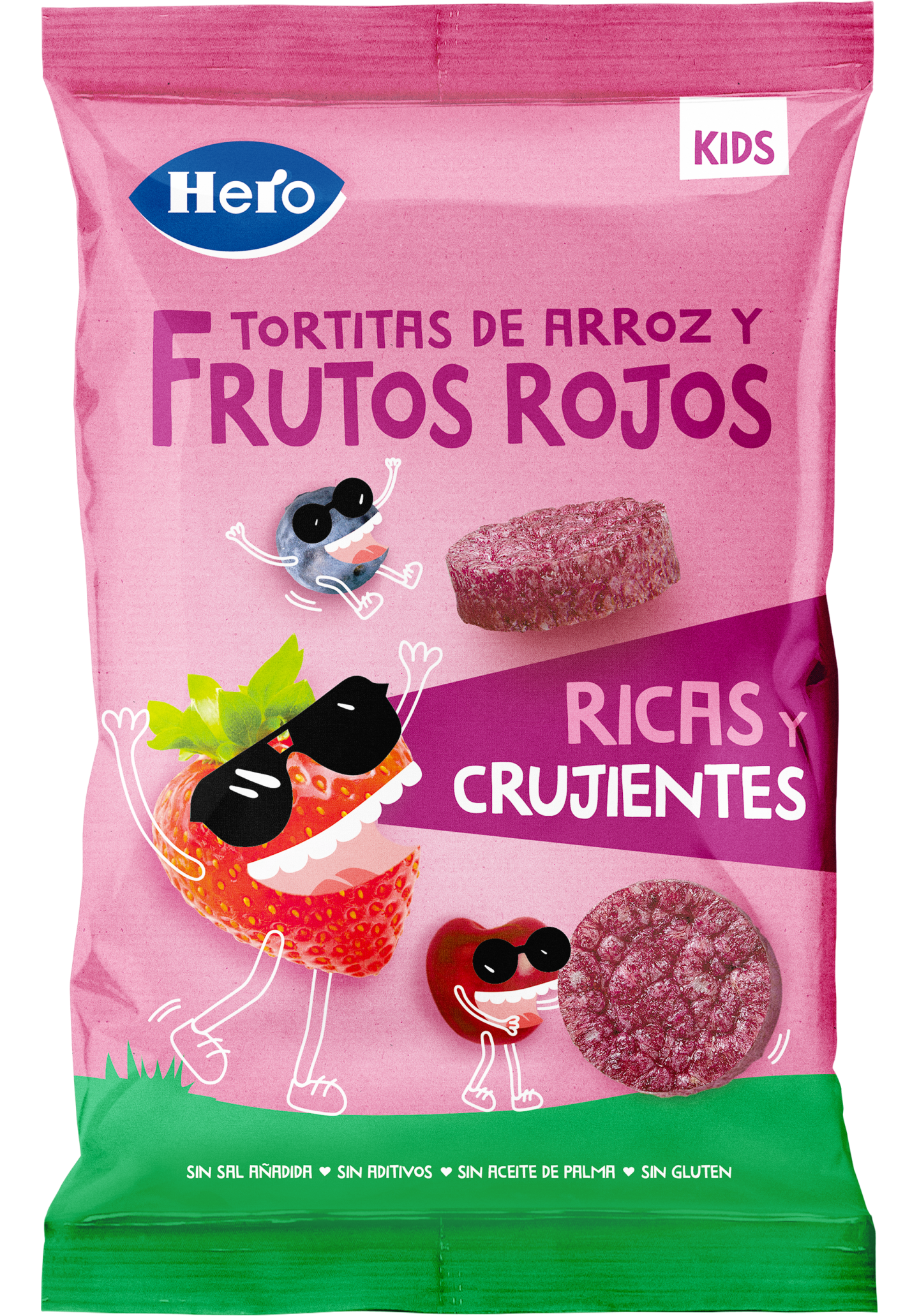 Hero KIDS Tortitas de arroz Frutos Rojos