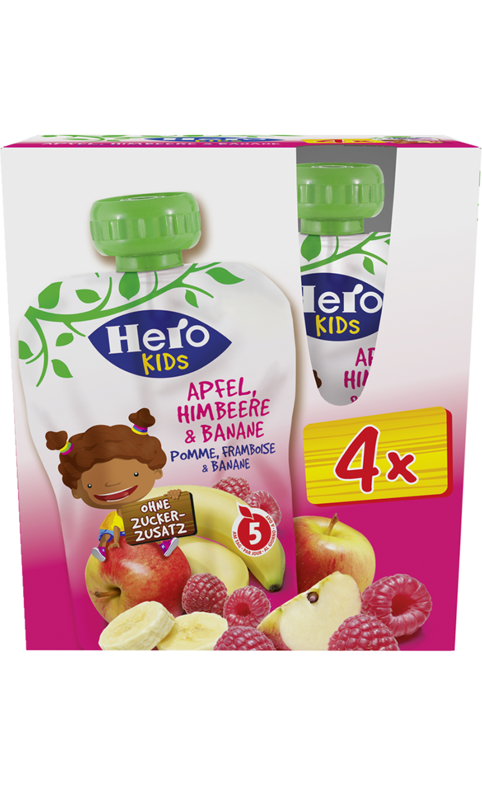 Hero Kids Apfel Himbeere Banane