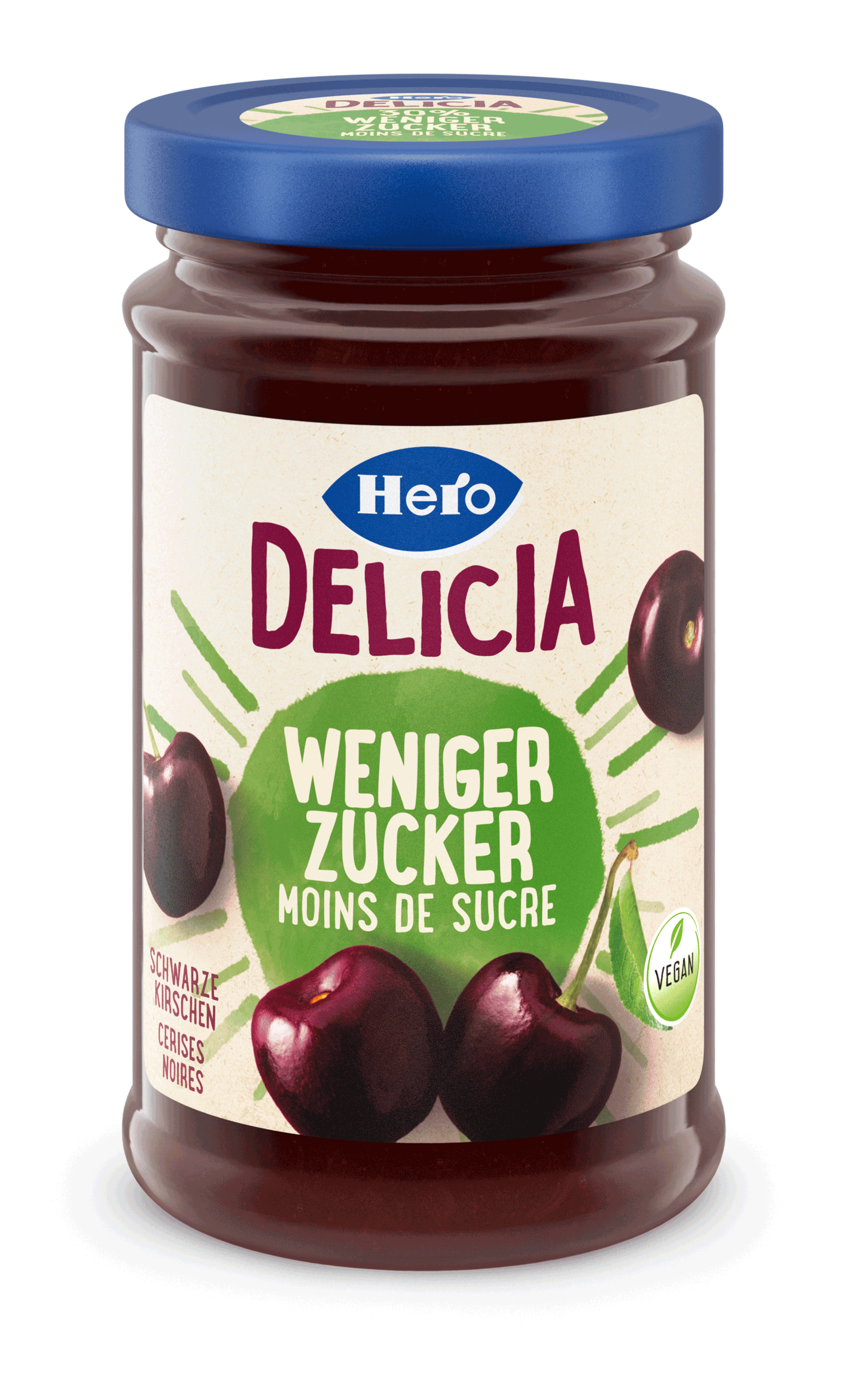 Hero DELICIA Weniger Zucker | Schwarze Kirschen